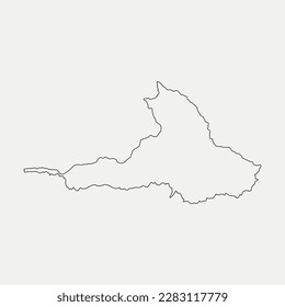 Map of Imbabura Province - Ecuador region outline silhouette vector illustration
