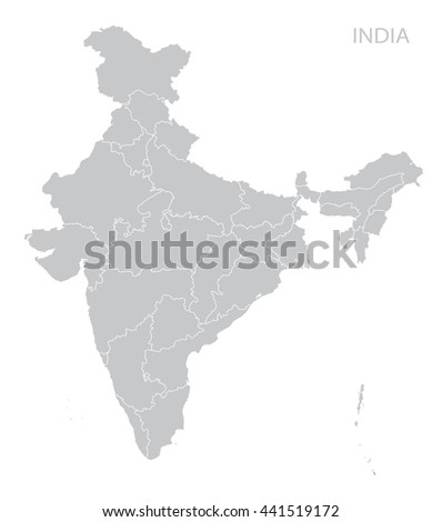 Map India Stock Vector Royalty Free 441519172 Shutterstock