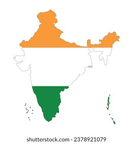 Mapa de las regiones administrativas de la India.  Mapa de India 