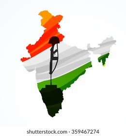 map of india with amar jyoti