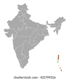 Map - India, Andaman and Nicobar Islands