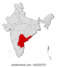 Map - India, Andhra Pradesh
