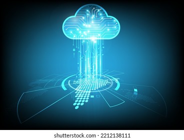 The map of India by searching for target groups, important points about technology and IT link cloud storage, in the form of dark blue vintage background.