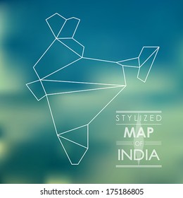 Map Of India. Map Concept