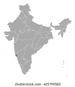 Map - India, Goa