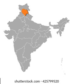 Map - India, Himachal Pradesh