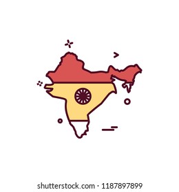 map india icon vector design