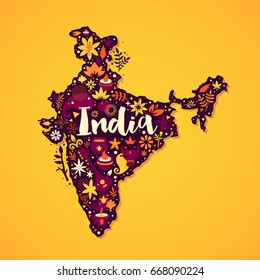 India Map Doodle Images, Stock Photos & Vectors | Shutterstock