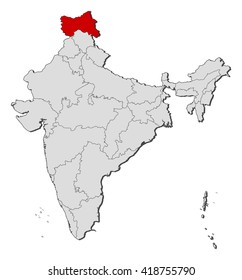 Map - India, Jammu and Kashmir