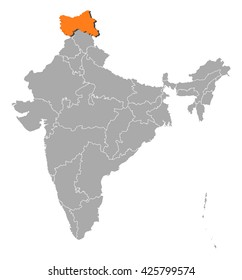Map - India, Jammu and Kashmir