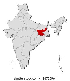 Map - India, Jharkhand