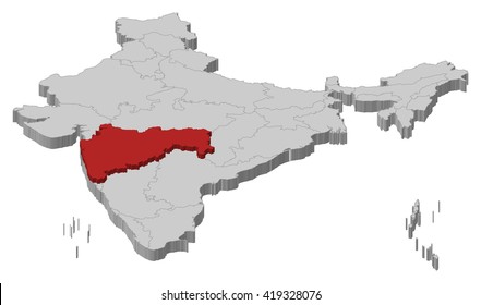 724 Maharashtra outline Images, Stock Photos & Vectors | Shutterstock