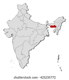 Map - India, Meghalaya