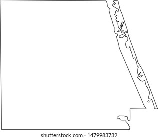 Map of indian river County in florida state