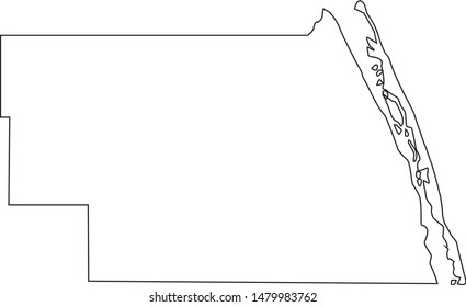 Map of indian river County in florida state