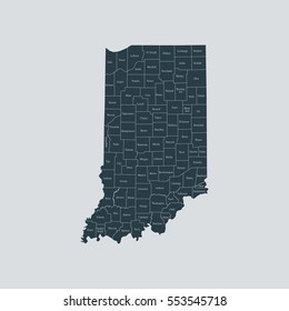 map of Indiana