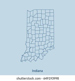map of Indiana