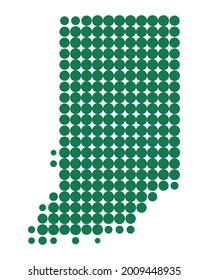Map of Indiana on white