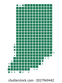 Mapa de Indiana en blanco