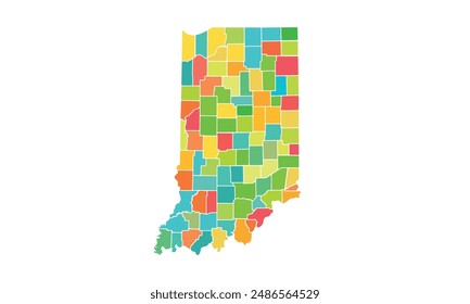 Map of the Indiana state.used for education,Travel worldwide, earth geography website layouts, background, Study geography,work in graphics.Suitable for tourists students and graphic design.