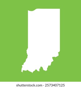 map indiana USA green background