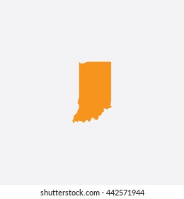 Map Of Indiana Vector Illustration