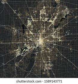 Map Indianapolis city. Indiana. USA