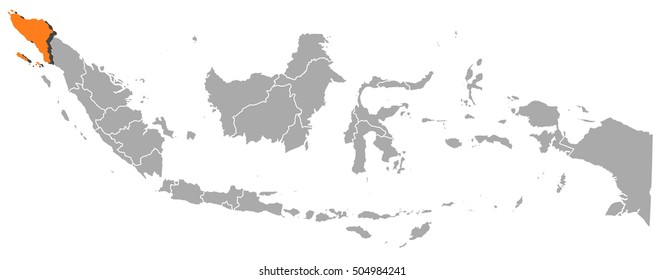 Map - Indonesia, Aceh