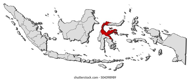 Map - Indonesia, Central Sulawesi