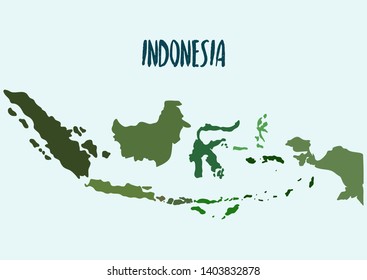 Map of Indonesia country vector
