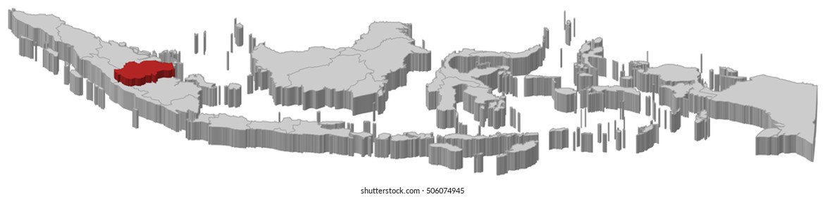 Map - Indonesia, Jambi - 3D-Illustration