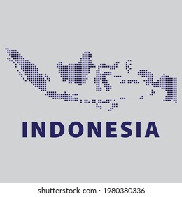 Map of Indonesia in PIXEL art