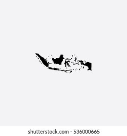 Map of Indonesia Vector Illustration