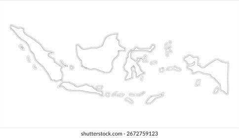 mapa de indonésia vetor ilustração contorno