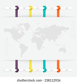 Map info graphic. Vector illustration. can be used for workflow layout, diagram, number options, step up options, web design.