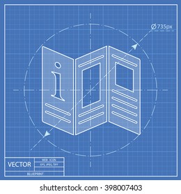 Map Information Paper Blueprint Icon Stock Vector (Royalty Free) 398007268