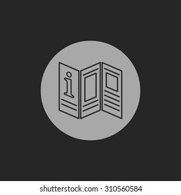 Map with information paper icon