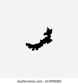Map of Inner Mongolia Vector Illustration
