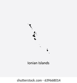 Map of Ionian Islands - Greece Vector Illustration

