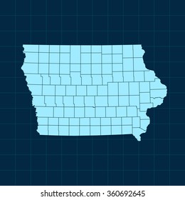 map of Iowa