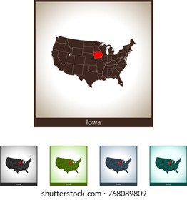map of Iowa