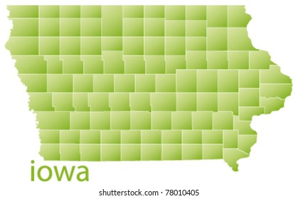 map of iowa state, usa