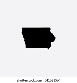 Map Of Iowa Vector Illustration