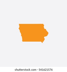 Map of Iowa Vector Illustration