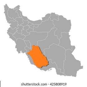 Map - Iran, Fars