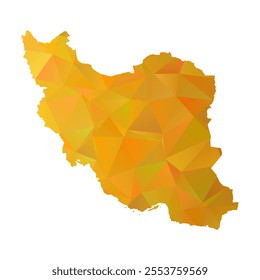 Map of Iran - Gold Polygonal Design For Your. Vector illustration eps 10.