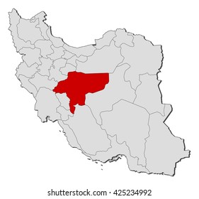 Map - Iran, Isfahan