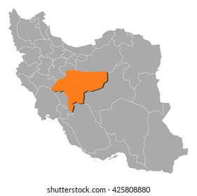 Map - Iran, Isfahan