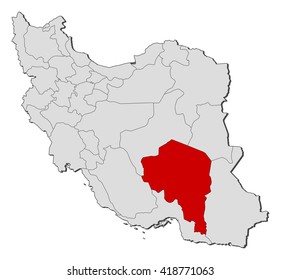 Map - Iran, Kerman