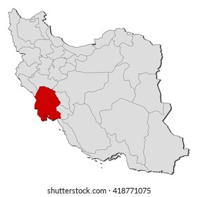 Map - Iran, Khuzestan